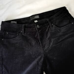 KUT 8P Catherine Boyfriend Micro Corduroy Black Cotton/Spandex Blend Pants
